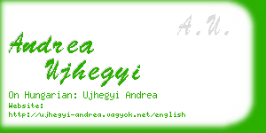 andrea ujhegyi business card